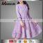 New Design Chineses Style Fancy Vintage Dress Purple Color High Quality Woman Midi Dress