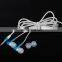 Glowing earphone, flashing stereo headset, shiny lighting flash headphone for phones