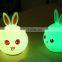 silicone rabbit nightlight/kids baby led night light/motion sensor night light for kids