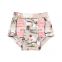 Serpentine pattern pink flower and frilling Baby Girls Short Pants Summer loose pants wholesale