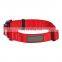 Red Color Nylon Adjustable Dog Collars Personalized Pet Collars