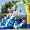 Coconut Tree Shark Bounce House Children Jumpy Castle Inflatable Houses With Slide