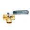 pn40 full bore 600WOG 1" Female NPT 3 way brass gas ball valve