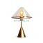 Modern Glass Metal Table Lamp Decorative Bedside Bedroom Table Lamp With LED Bulb