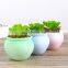 Cute Round Flowerpot With Artificial Flowers,Green Plants,Home Decoration Pottery Flower Pots Planters Potting Pots