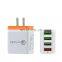 High Quality US Standard 5v 3a  Multi-port 4 Usb Wall Charger Smart Quick USB Charger