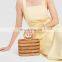 New Arrival Square Rattan HandBag with hoop handles Summer Essential Straw Bag for Women