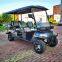 Electric golf cart with folding seats, 3 rows, 6 seats