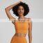 Hot Sale Fashion Sexy Strappy Cross Beauty Back Gym Fitness Sports Bra Nude Feeling Shockproof Workout Training Wear For Women
