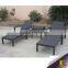 Low price plastic sun lounger pe rattan outdoor chaise lounge
