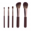 Custom Your logo Animal Hair Cosmetic Brush Luxury Professional Wooden Handle Makeup Set 5 in 1 Makeup Brush