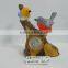 Polyresin Solar Powered Bird Figurine Lawn Light & Garden Decoration
