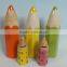 lovely pencil shape design for ceramic piggy bank,ceramic coin bank,ceramic money box