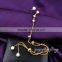 Dubai imitation women pearl gold hand chain bracelet