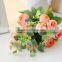 The simulation camellia rose bouquets of flowers, silk flower decoration decoration household plastic flower flower