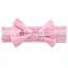 Hot Baby solid color large bow cotton Headband girl Headband Toddler turban Headband cotton kids big bow headband wh-1767