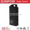 SUNPOW 12,000mAh super power bank portable 12V gasoline and diesel Li-polymer car jump starter