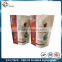 Flexible Packaging Companies Brown Kraft Paper Resealable Stand Up Packaging Bag For Coconut Powder