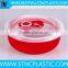 new microwave safe round plastic double wall bowl with lid