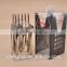 Gold plated with sand blasting 24pcs cutlery sets with ss shelf and low price