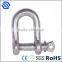 304 Stainless Steel D Shackle With Various Sizes