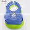 Soft Plastic Water Proof Baby Bib For Infants Food-Catcher Style Plastic Bib With Adjustable Neckband