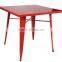 coffee shop country style iron square table
