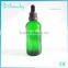 2014 new product 5-100ml liquid medicine green glass bottles with screw cap for pill