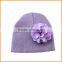 Autumn Korean hand knitted children's hats Satin Mesh Flower Baby Baby Hat MZ054