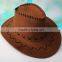 Mexican Suede Leather Cowboy Hat With Cross Stitching
