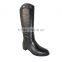 Black genuine leather boots women long boots sexy over knee boots