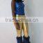 Charming Luxury Posh Sapphire Color Fox Fur High Knee Socks Real Fur Leg Warmers