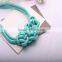 2016 Fashion European Pashmina Fluorochromatic Necklace Handmade Knot Short Necklace for Women Girls//