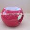 creative fancy peculiar football shape red yellow orange blue and green ceramic coffee mug
