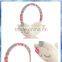 Sleeping Fairisle Cat Knitted Animal Earmuffs With 3D Butterfly Cosage