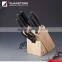 8 pcs forged pom handle kitchen knife set with wooden block