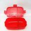 Food grade plastic Kids 2 compartment lunch box with fork
