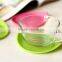 3D Leaf Shaped Silicone Coasters Candy Color Dinner Placemats For Table Unique Cup Mats Tablemat