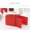 Fashion Design Special Shape All Glass Transparent Coffee Table Glass Top 1+1 Cafe Table