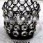 Iron & Glass Crystal Bowl Votive Tealight T-Light Candle Holder