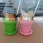 HOT SALE PS FLOWER POT MOUSSE JELLY CUP WITH LID&SHOVEL DISPOSABLE ECONOMIC PACKAGING CUP