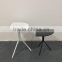 Small HG semi circle wood side table with metal legs