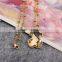 Champagne !Charming ! Fashion design ! latest gold chain big stone bear necklace