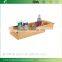 Natural Bamboo Toilet Tank Storage Tray For Tissues Candles