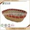 HOT SALE Decorative china factory boat shaped wicker basket no handles