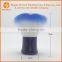 2015 flower shape charming blue nylon hair black plastic container flat kabuki brush