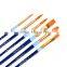 Best Quality 6 pcs Round And Flat Nylon Hair Acrylic Painting Artist Brush Set