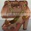 Set of ladies handbag and women's shoes 4 different colors new design