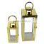 Golden color set of 2 Stainless steel lantern