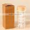 Manufacturer selling high quality portable double wall drinking sport glass water bottle with bamboo lid